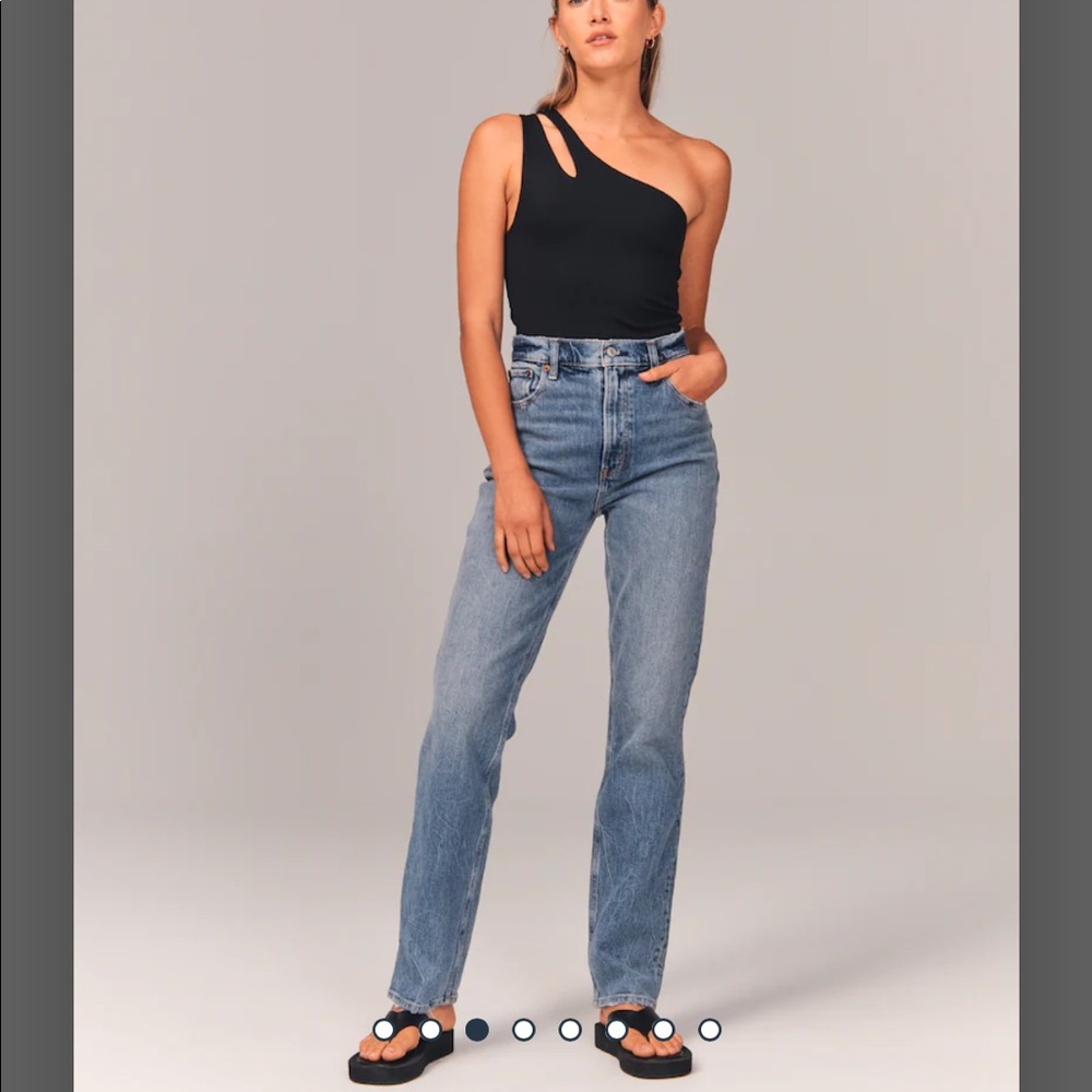 abercrombie 90s high rise straight jeans
